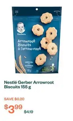 Voilà Nestlé Gerber Arrowroot Biscuits 155 g offer
