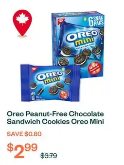 Voilà Oreo Peanut-Free Chocolate Sandwich Cookies Oreo Mini Original 150 g offer