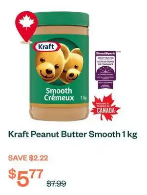 Voilà Kraft Peanut Butter Smooth 1 kg offer
