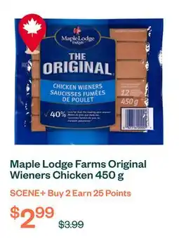 Voilà Maple Lodge Farms Original Wieners Chicken 450 g offer