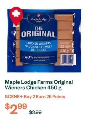 Voilà Maple Lodge Farms Original Wieners Chicken 450 g offer