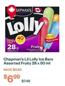 Voilà Chapman's Lil Lolly Ice Bars Assorted Fruity 28 x 50 ml offer