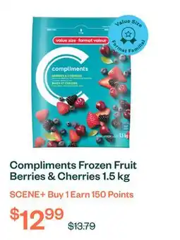 Voilà Compliments Frozen Fruit Berries & Cherries 1.5 kg offer