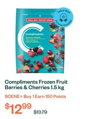 Voilà Compliments Frozen Fruit Berries & Cherries 1.5 kg offer