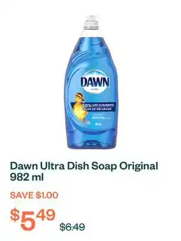 Voilà Dawn Ultra Dish Soap Original 982 ml offer