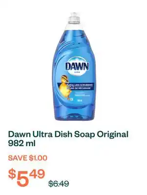 Voilà Dawn Ultra Dish Soap Original 982 ml offer