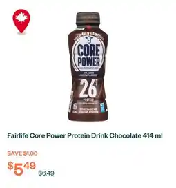 Voilà Fairlife Core Power Protein Drink Chocolate 414 ml offer