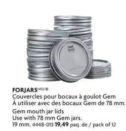 Home Hardware Gem mouth jar lids Use with 78 mm Gem jars offer
