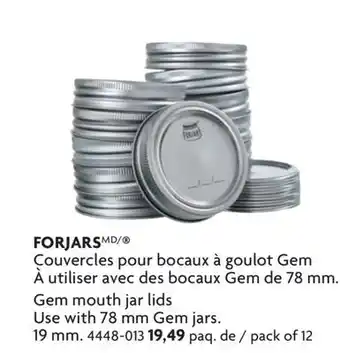 Home Hardware Gem mouth jar lids Use with 78 mm Gem jars offer