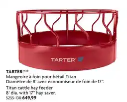 Home Hardware Titan. cattle hay feede8'r dia. with 17 hay saver offer