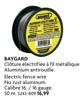 Home Hardware Electric. fence wirNoe rust aluminum.Calibre 16. / 16 gauge.50 m offer