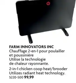 Home Hardware FARM INNOVATORS INC 2-in-1. chicken coop heat/broodeUtilizesr radiant heat technology offer