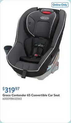 Walmart Graco Contender 65 Convertible Car Seat offer
