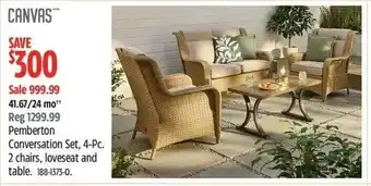 Canadian Tire Canvas Pemberton Conversation Set offer