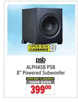2001 Audio Video ALPHAS8 PSB 8 Powered Subwoofer offer