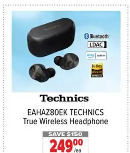 2001 Audio Video EAHAZ80EK TECHNICS True Wireless Headphone offer