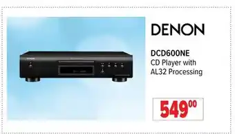2001 Audio Video DENON CD Player with AL32 Processing offer
