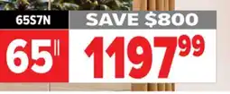 2001 Audio Video Hisense 65 S7N Canvas TV offer