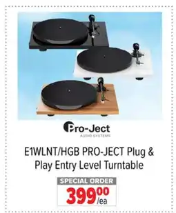 2001 Audio Video E1WLNT/HGB PRO-JECT Plug & Play Entry Level Turntable offer