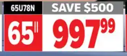 2001 Audio Video 65U78N Hisense ULED MiniLED offer