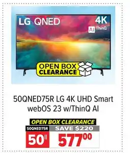 2001 Audio Video 50QNED75R LG 4K UHD Smart webOS 23 w/ThinQ AI offer