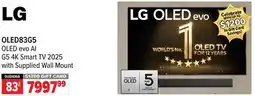 2001 Audio Video LG 83 OLED evo AI G5 4K Smart TV 2025 with Supplied Wall Mount offer