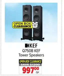 2001 Audio Video Q750B KEF Tower Speakers offer