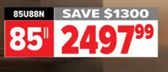 2001 Audio Video 85U88N 85 Hisense LED MiniLED offer