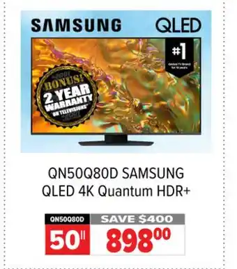 2001 Audio Video SAMSUNG 50 QLED 4K Quantum HDR+ offer