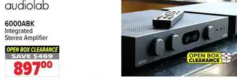 2001 Audio Video 6000ABK Integrated Stereo Amplifier offer