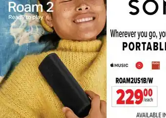 2001 Audio Video SONOS Roam 2 Ready to play Portable Speakers offer