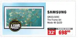 2001 Audio Video SAMSUNG 32 The Frame Art Mode 4K QLED offer