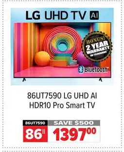 2001 Audio Video LG 86 UHD AI HDR10 Pro Smart TV offer
