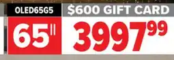 2001 Audio Video OLED65G5 LG 65 OLED evo AI G5 4K Smart TV offer