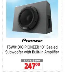 2001 Audio Video TSWX1010 PIONEER 10 Sealed Subwoofer with Built-In Amplifier offer