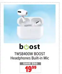 2001 Audio Video BOOST Headphones Built-in Mic offer