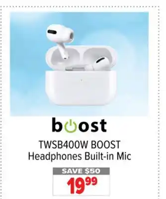 2001 Audio Video BOOST Headphones Built-in Mic offer