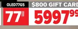 2001 Audio Video 77 OLED evo AI G5 4K Smart TV 2025 offer