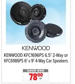 2001 Audio Video KENWOOD KFC1696PS 6.5 2-Way or KFC6986PS 6 x 9 4-Way Car Speakers offer