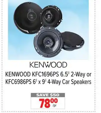 2001 Audio Video KENWOOD KFC1696PS 6.5 2-Way or KFC6986PS 6 x 9 4-Way Car Speakers offer