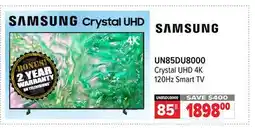 2001 Audio Video SAMSUNG 85 Crystal UHD 4K 120Hz Smart TV offer