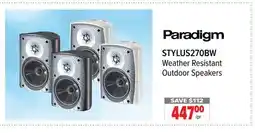 2001 Audio Video Paradigm Weather Resistant Outdoor Speakers offer
