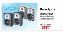 2001 Audio Video STYLUS170BW Weather Resistant Outdoor Speakers offer
