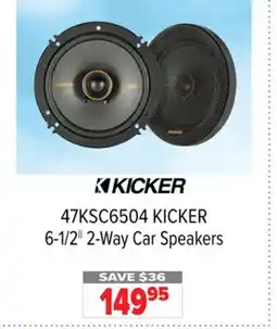 2001 Audio Video 47KSC6504 KICKER 6-1/2|| 2-Way Car Speakers offer