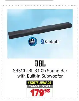 2001 Audio Video JBL 3.1 Ch Sound Bar with Built-in Subwoofer offer