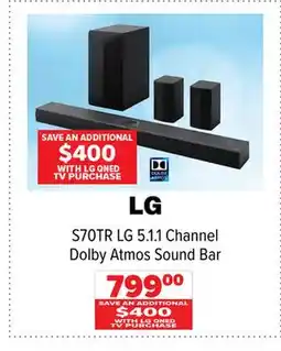 2001 Audio Video LG 5.1. 1 Channel Dolby Atmos Sound Bar offer