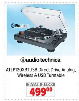 2001 Audio Video ATLP120XBTUSB Direct Drive Analog, Wireless & USB Turntable offer
