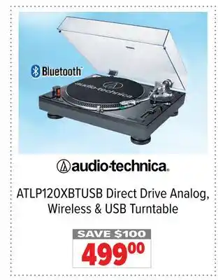 2001 Audio Video ATLP120XBTUSB Direct Drive Analog, Wireless & USB Turntable offer