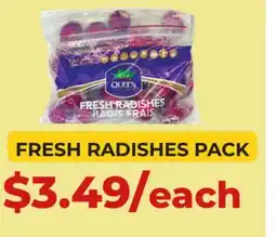 Food World Supermarket FRESH RADISHES PACK offer