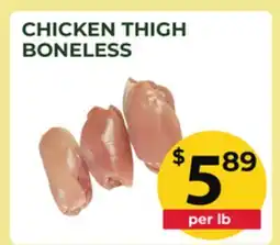 Food World Supermarket CHICKEN THIGH BONELESS offer